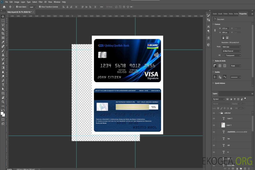 Carte de signature de visa de la banque Qishloq Qurilish d'Ouzbékistan template Carte de signature de visa de la banque Qishloq Qurilish d'Ouzbékistan template